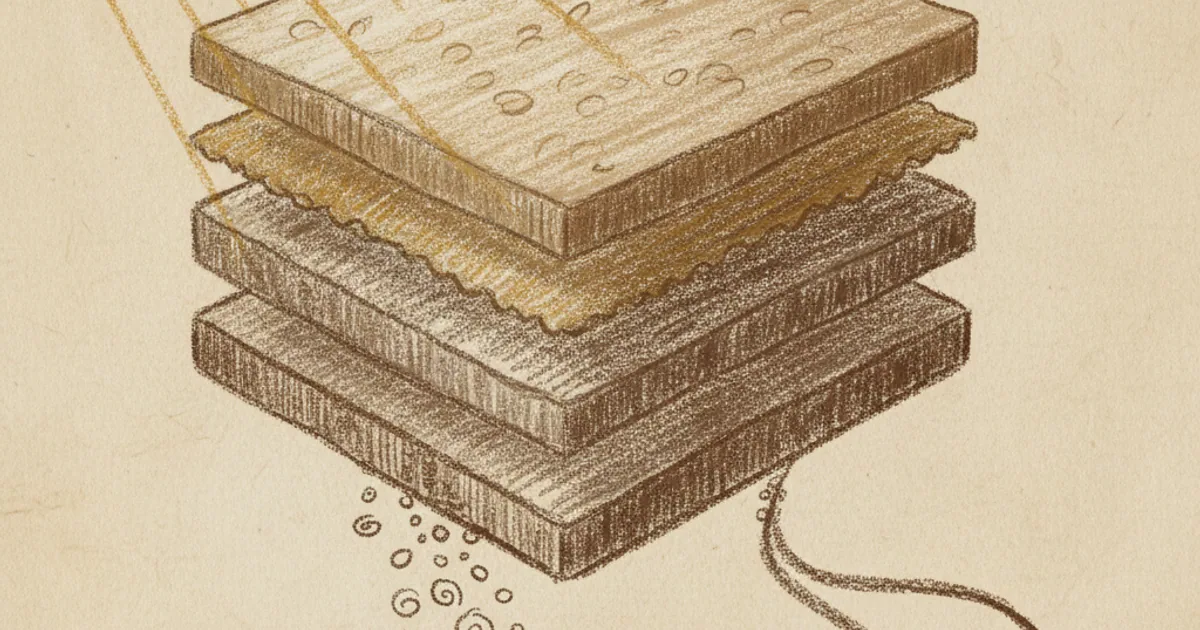 Chalk sketch of light hitting a solar cell with electrons flowing out