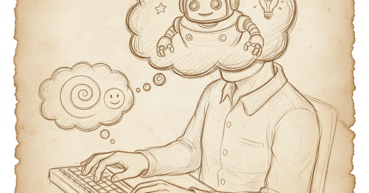 Chalk sketch of a person writing a clear prompt to an AI