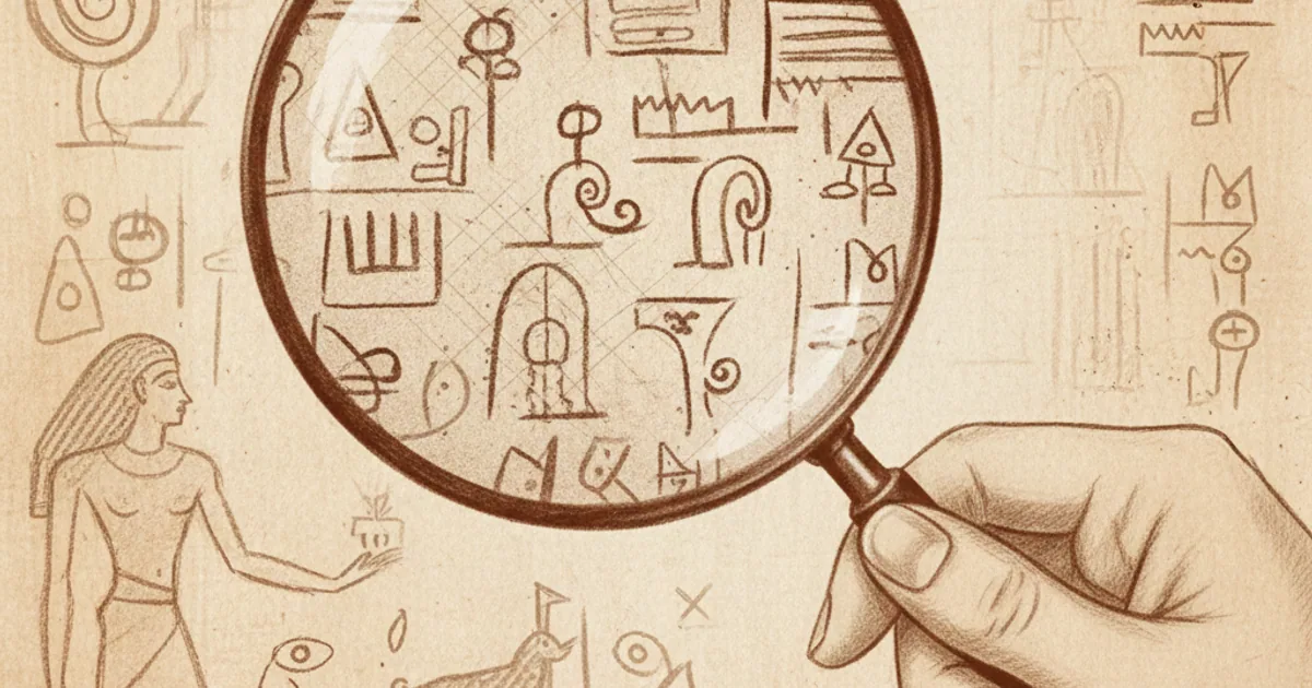 Chalk sketch of magnifying glass examining content for AI artefacts