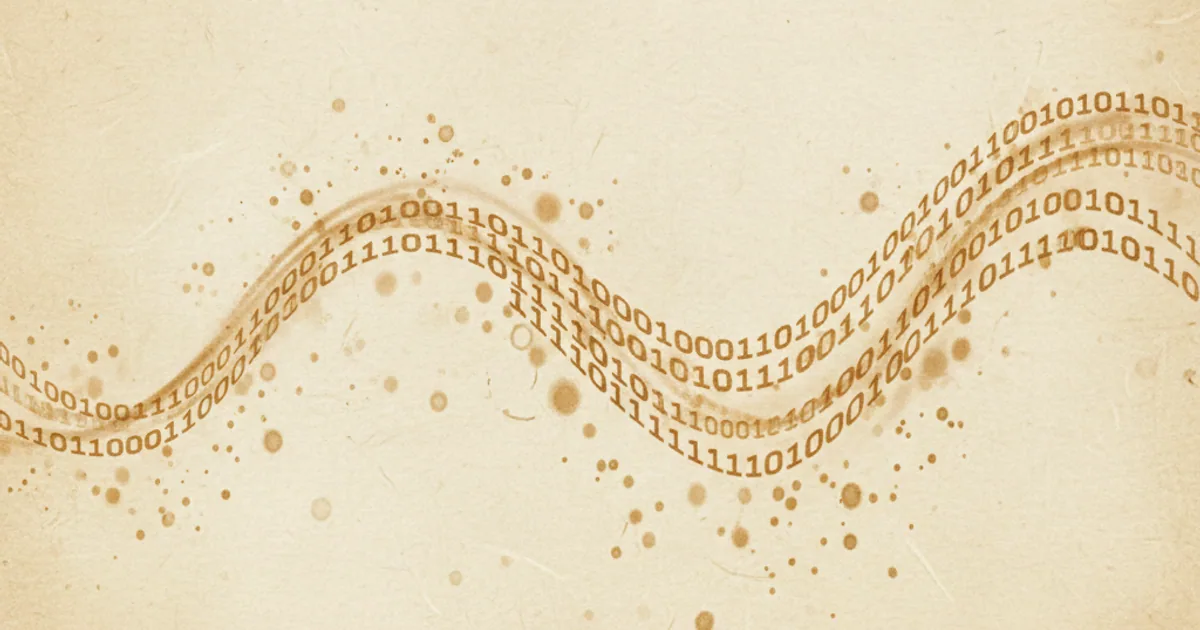 Chalk sketch of binary 0s and 1s in a stream
