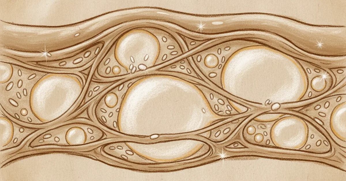 Chalk sketch of yeast producing bubbles in gluten network